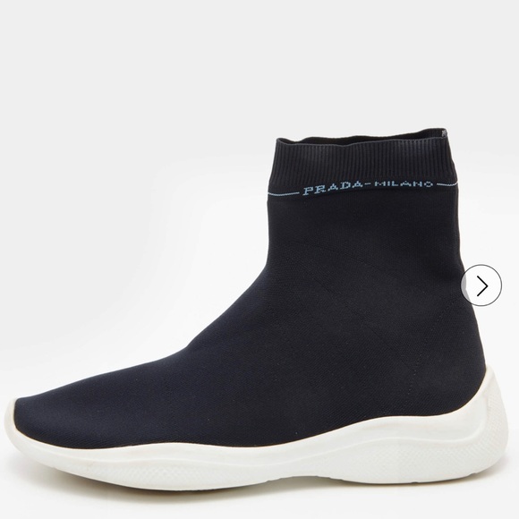Prada Sport Black Stretch Knit Slip On - Picture 1 of 5